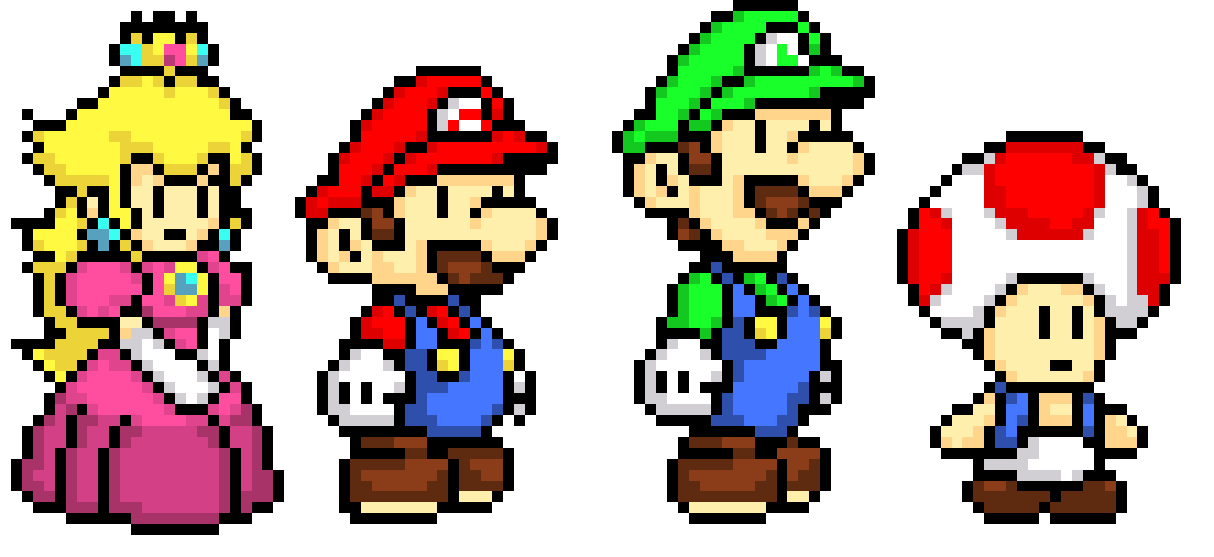 [9664c4] Peach, Mario, Luigi and Toad