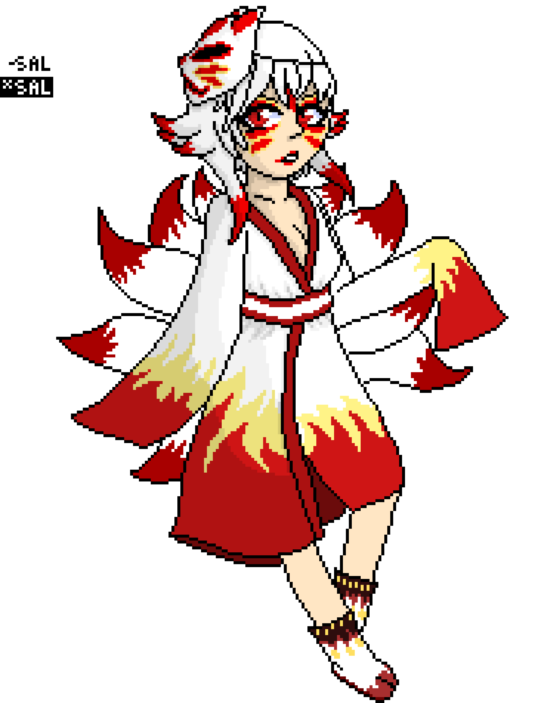 [f7c573] Kitsune (Not Done) -SAL, did some of the shading and probably finished the head, not sure if i will change the color of the outlines.