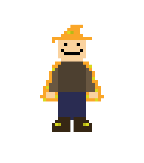 [9664c4] Orange Wizard Front