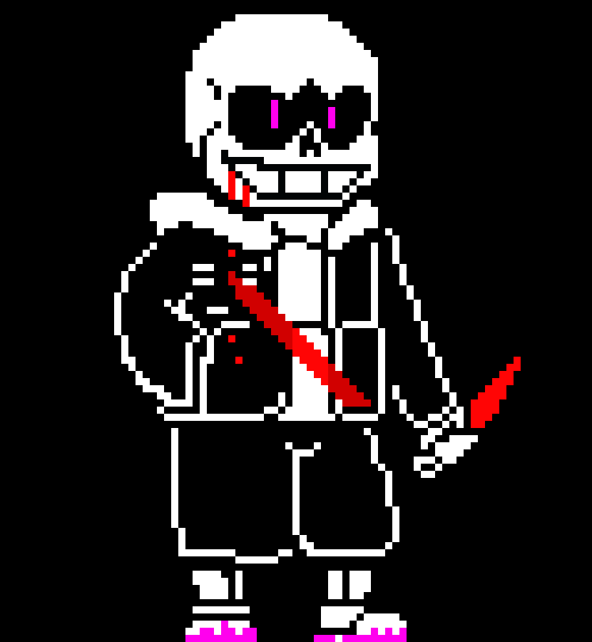 [2b9834] (slices ace over and over)HAHAHAHA--- sans/shadow