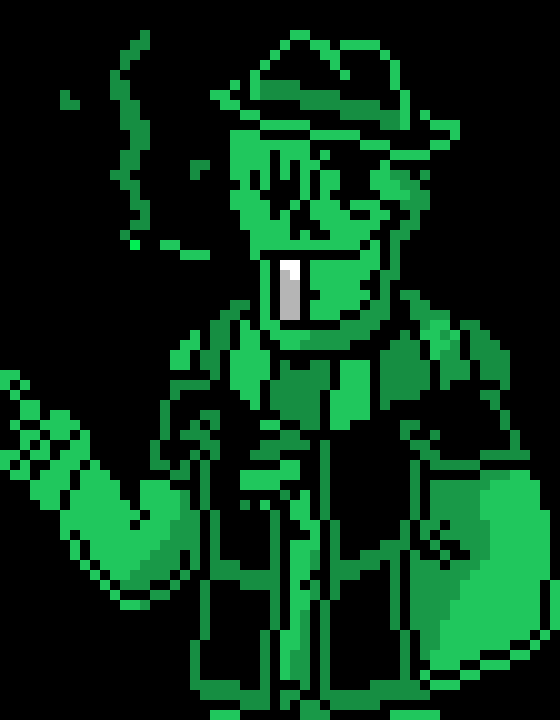 [11a9d7] -drinks strawberry juice, while waiting on a costumer- -Emerald and Society (Deteriorate)