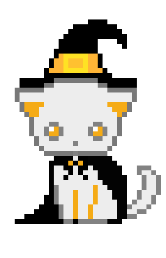 [d46a6b] Spooky Kitten Witch 