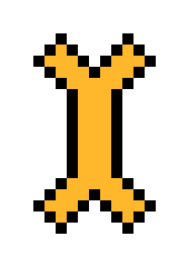 [9664c4] Orange Spikey Bone