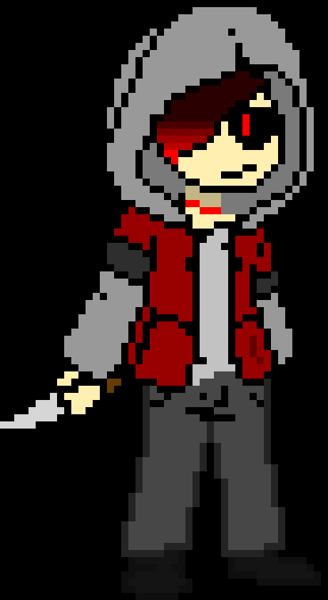 [4793a2] -cleans off knife- so un sanitary...-brushes dust off hoodie- but LV is LV i guess...-stops for a second- vesin...what was that nut job talking about? -shakes head- ah whatever...