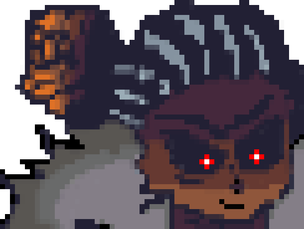 [e27272] Death:*head butts cherry and cuts him 8 times in a split seconded before he can even react then fires 10 blasters*