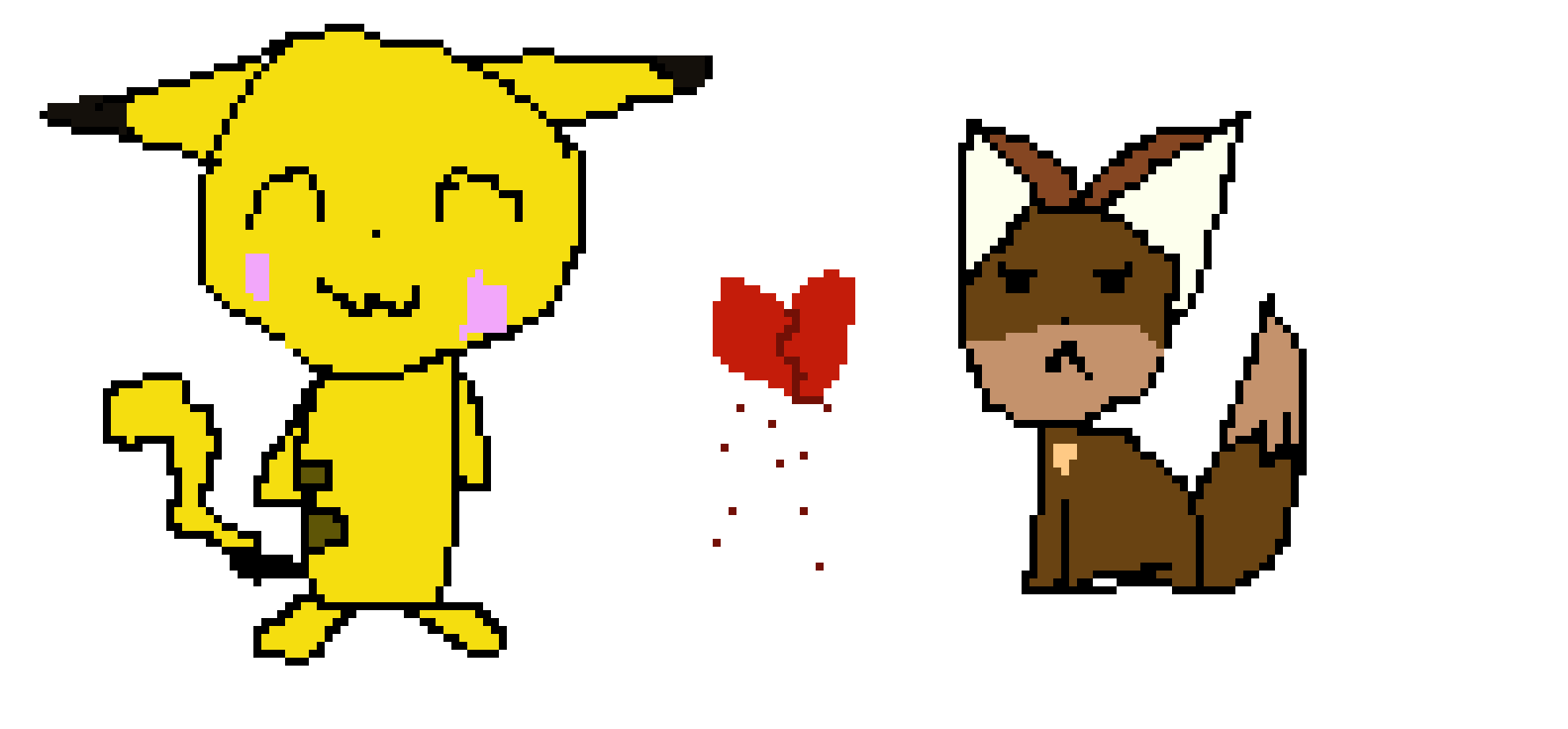 [ebca1d] picachu and eevee YEESSSSS <3