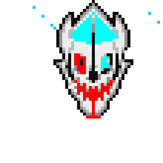 [9b0957] Gaster cyan blaster red