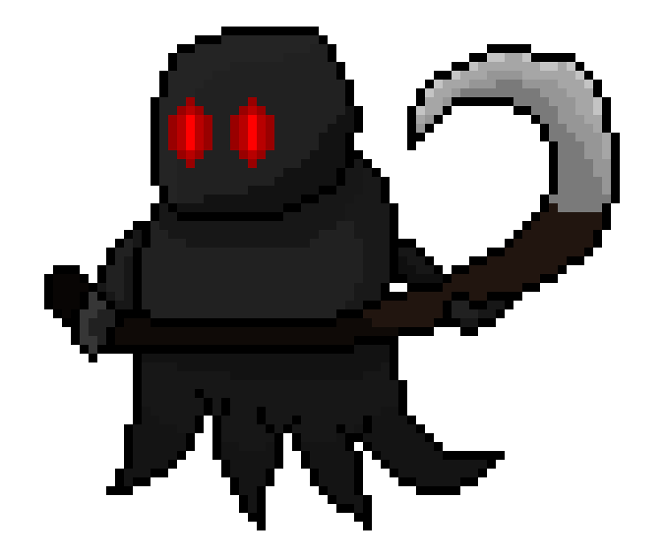 [965131] *it wakes up, readying its scythe* ...!