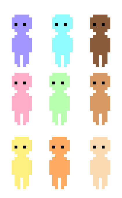 [8dc062] character skins (solid colour)