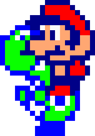 [917003] smb2 style Mario Riding Yoshi