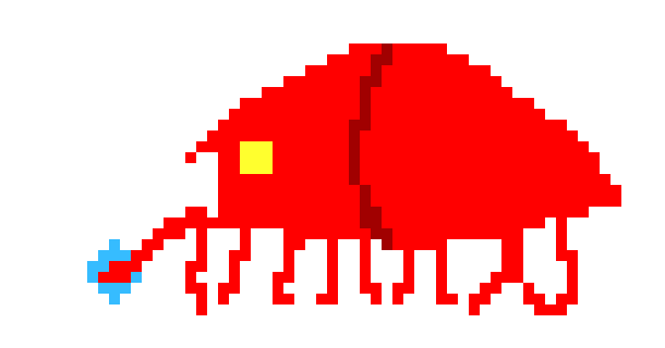 [b45657] The red abonorbalve bug.