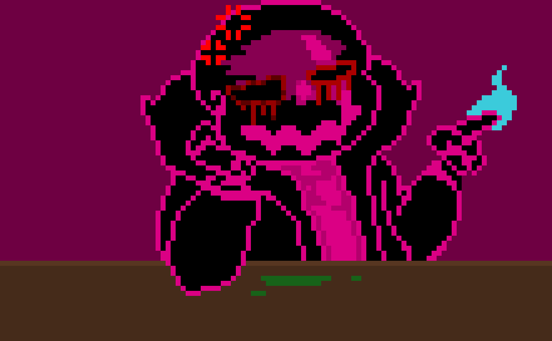 [ace9cc] *He turns the attackers soul blue and throws him at the exit*