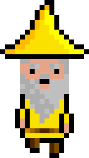 [bb0007] Pixel Wizard Gold Jumping AniF2