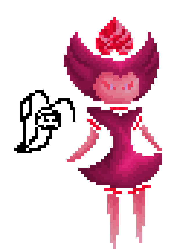 [f7c573] my brother said this character looked like a mixture between Spinel and Bendy, and now i cant unsee it