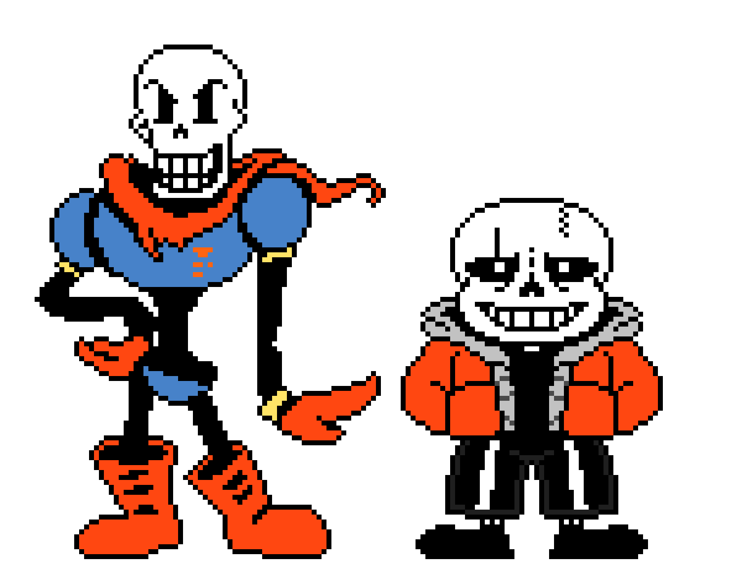 [3ead49] Undertale Sans and Papyrus Battle Sprite.