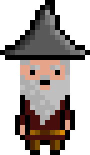 [bb0007] Pixel Wizard Brown Idle AniF1