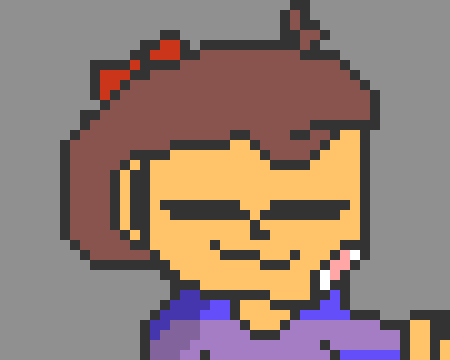 [1238d9] 1. Thanks // 2. The bow is an actual item in Undertale named the Faded Bow. [lss]