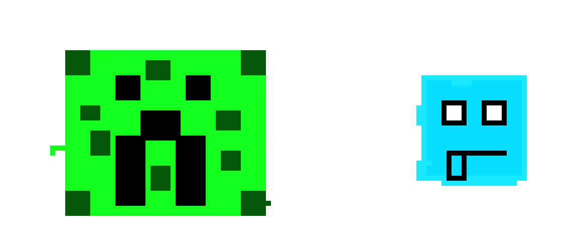 [9664c4]  minecraft vs geomatry dash