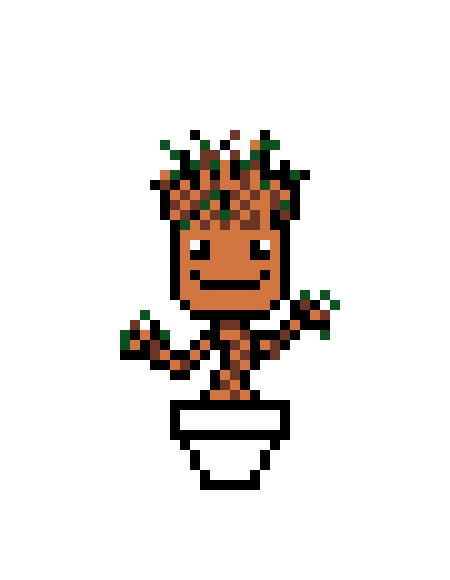 [9664c4] Baby Groot pixels