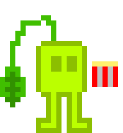 [293042] the purple thing said they will kill people with green eyes so that made me confused and scared