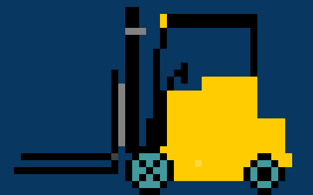 [fe8833] a forklift! where does it go? thats right! the square hole!