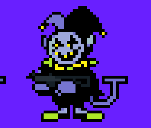 [a4a5e8] Dark darker yet darker trio-Ok then (Though lets be honest Jevil would find the colorfection fun and chaotic but i will be my oc)
