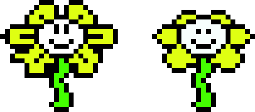 [d728ea] UDR!Underswap Flowey and Undertale Flowey