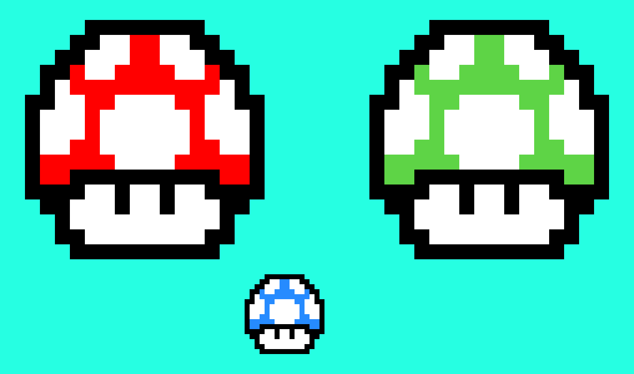 [9664c4] Mushroom,1-up, and mini