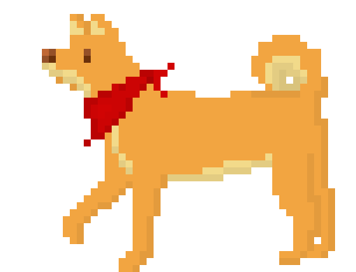 [be82ba] (The dog ran around the girl a few times before stopping next to here) Brrruf!