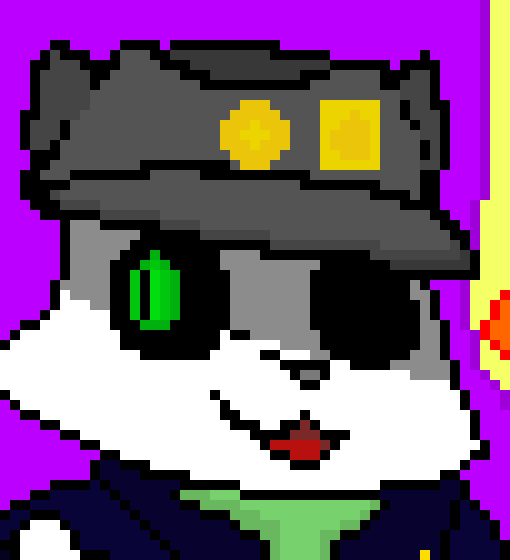 [5b2f3e] Umi Platinum: -there's a circle around him preventing grayscale because of him being part of the colorverse- On behalf of the pixel art Crusaders. we politely ask you to fuck off with the knife