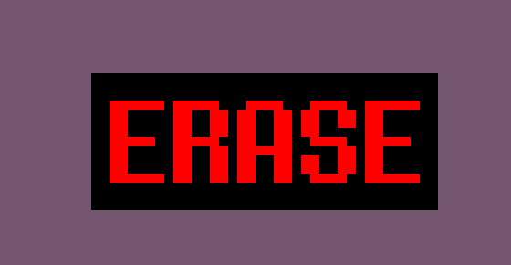 [9a16b0] PRESSESS ERASE