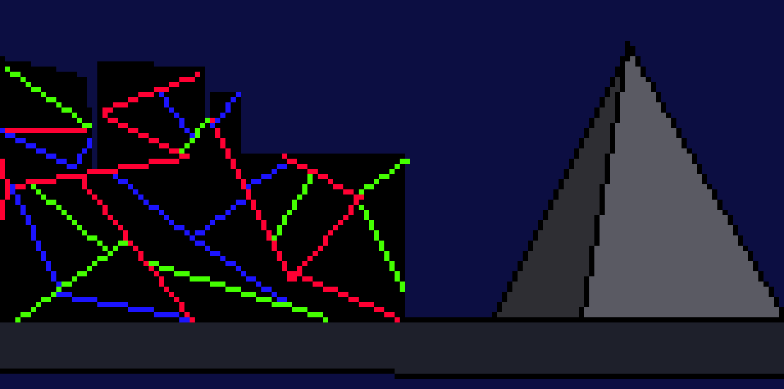 [725533] pixel neon shattered