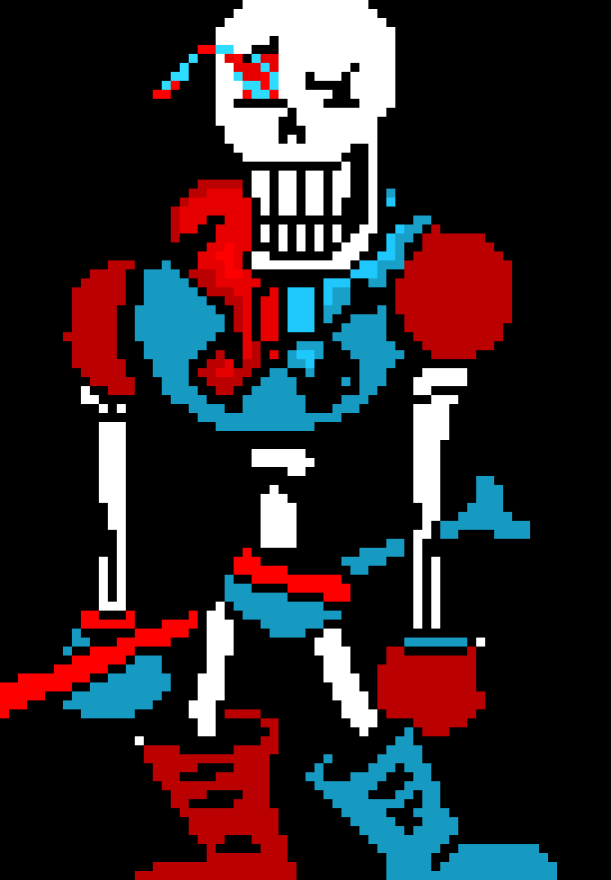 [fc6325] runs at frisk and knocks them back really far and absorbs his brothers soul)