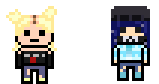 [e75860] danganronpa: NEVER ENOUGH Hannah and Pin Pixel Sprites