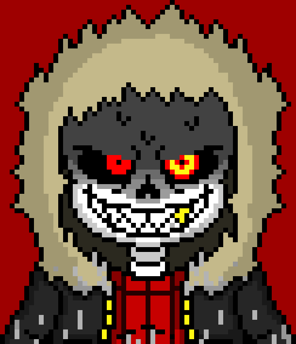 [7ce906] *(Dustfell would be looking around the streets, hoping to find some more exp.) -Horrortale Sans