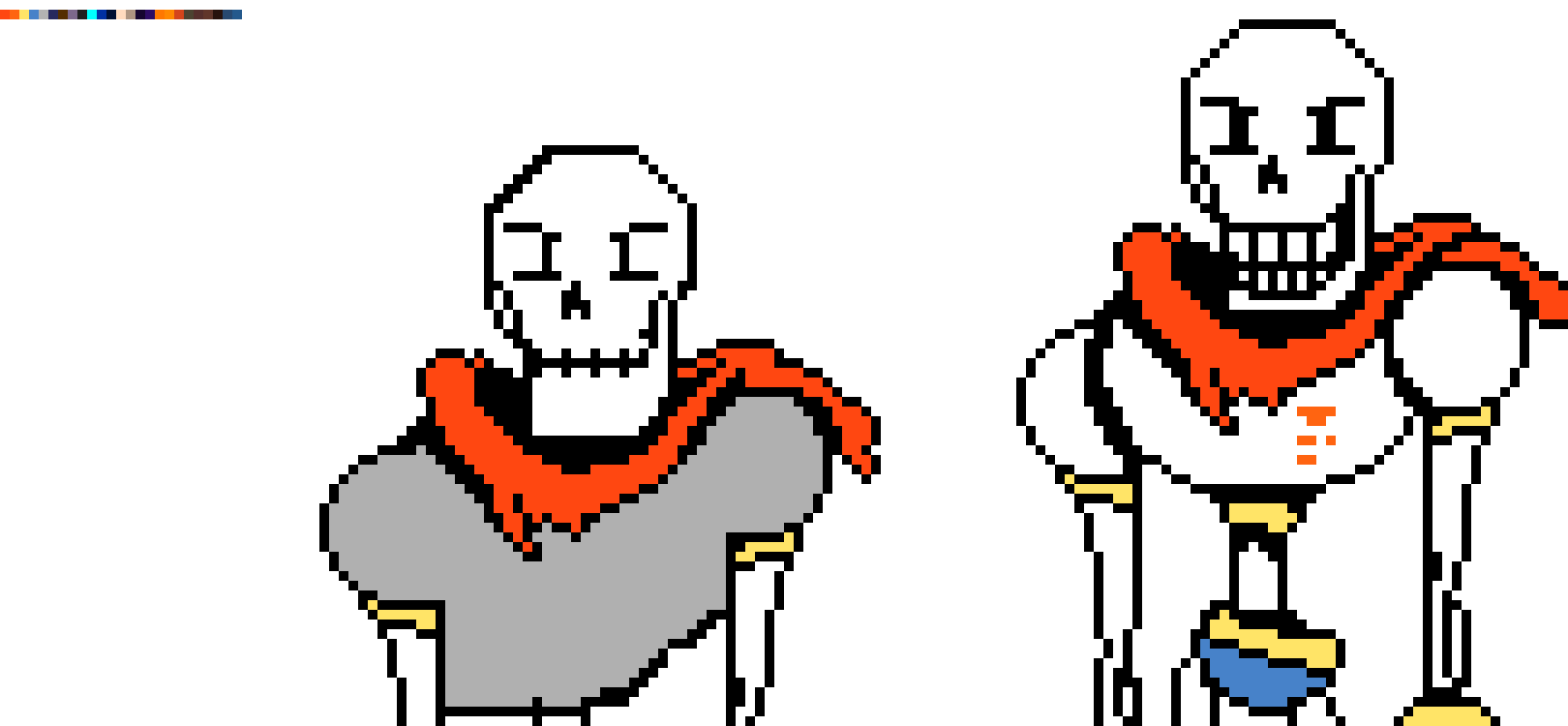 [72c467] underlittle and Undertale: Rejuvenation Papyrus Sprite.