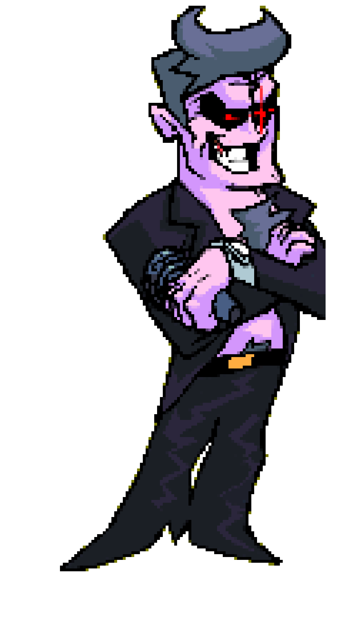 [4fbda4] dst im going to turn this make daddy dearest have a undertale battle sprite color scheme- Evan