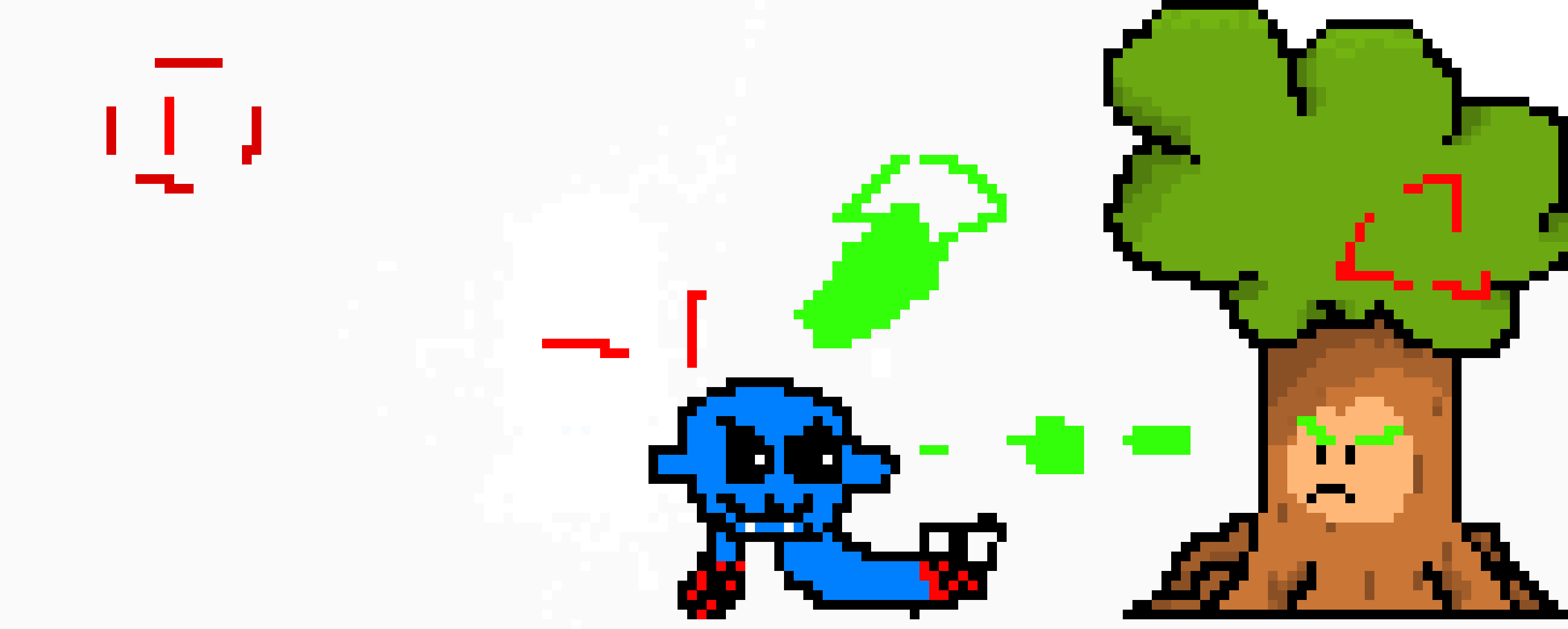 [9664c4] Kirby/Super Mario Oddessy/Pixel art maker/undertale........................Woodman vs UndertaleMan