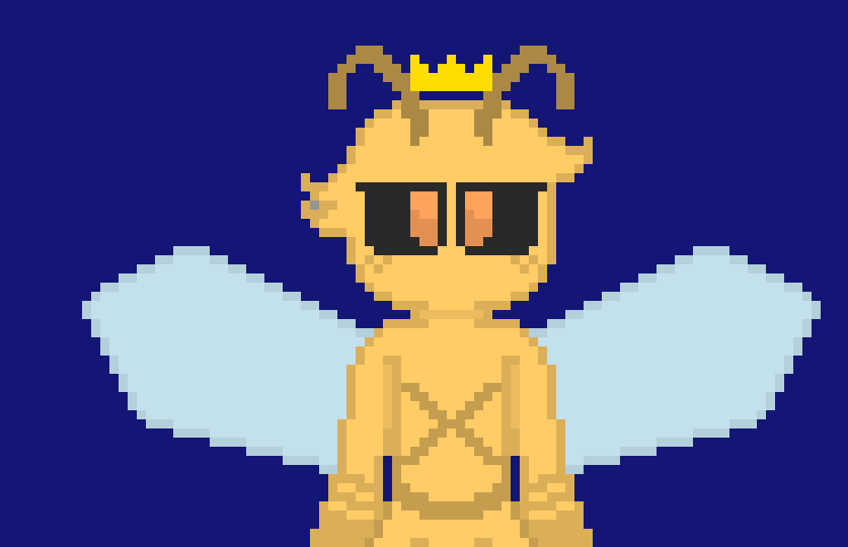 [4fbda4] oh hello traveler...i'm am the king...or bobee...don't be scared just because i'm a player sized bee-bobee