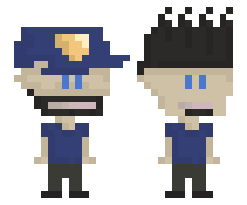 [6bf841] LETS MOVE, LETS MOVE! -Officer Marsico Bravo | *Panting* Sl-Slow down... -Officer Kevisan Deb'lach