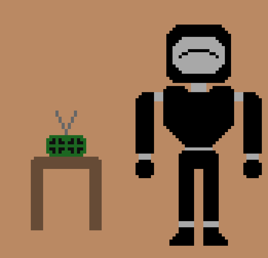 [25d002] *He tries to ignore the faint siren noises* .... *He sits down*