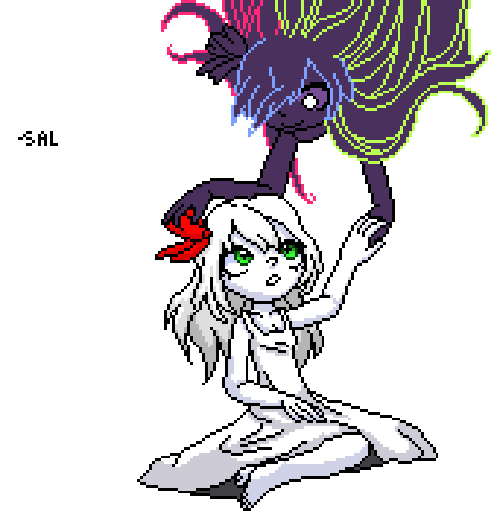 [f7c573] She Melted Into The Night(?) -SAL, both are finished when it comes to their lines, well mostly. Im getting close to finishing the shadow.