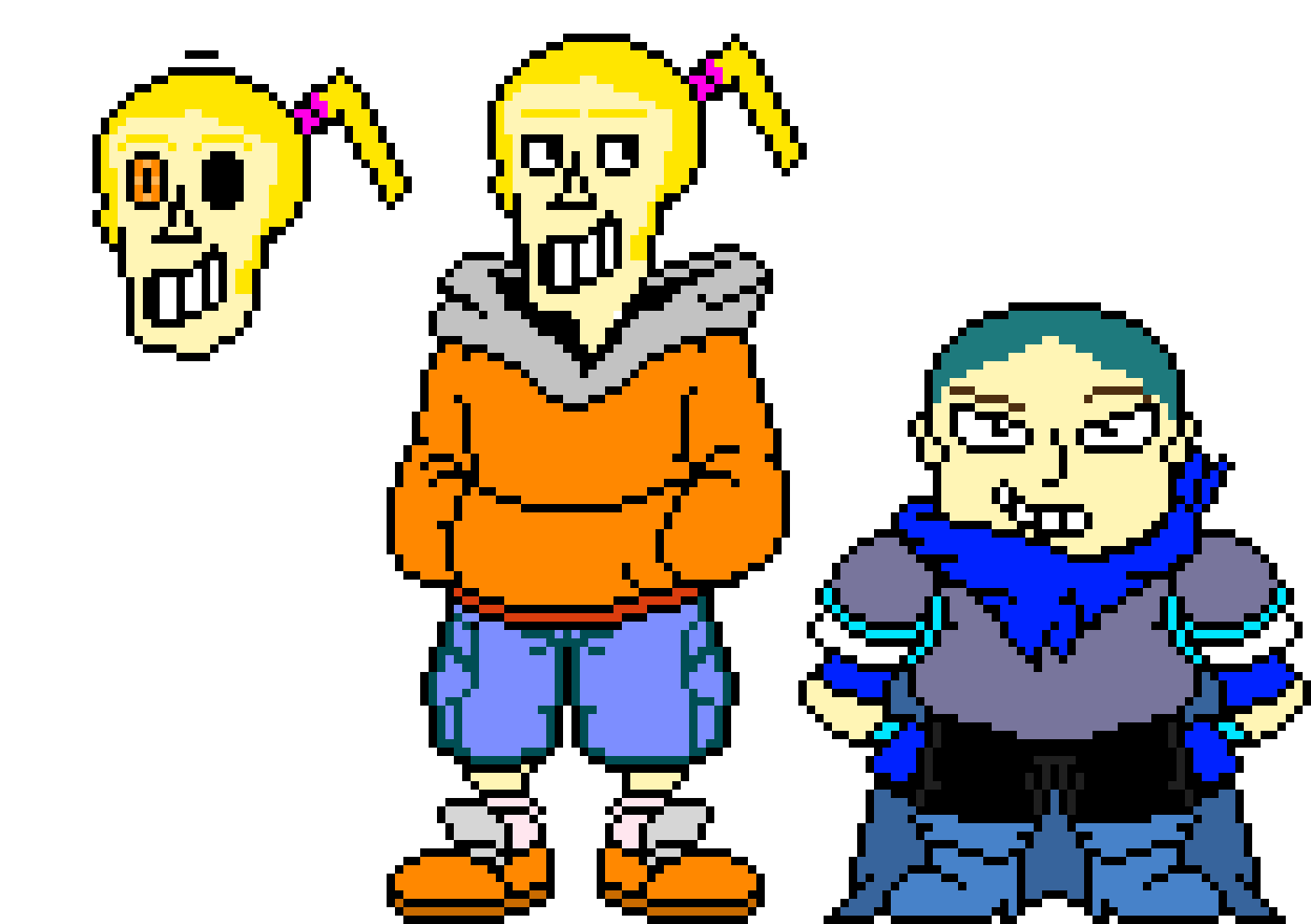 [7e4087] Me and my sister as Underswap Sans and Papyrus