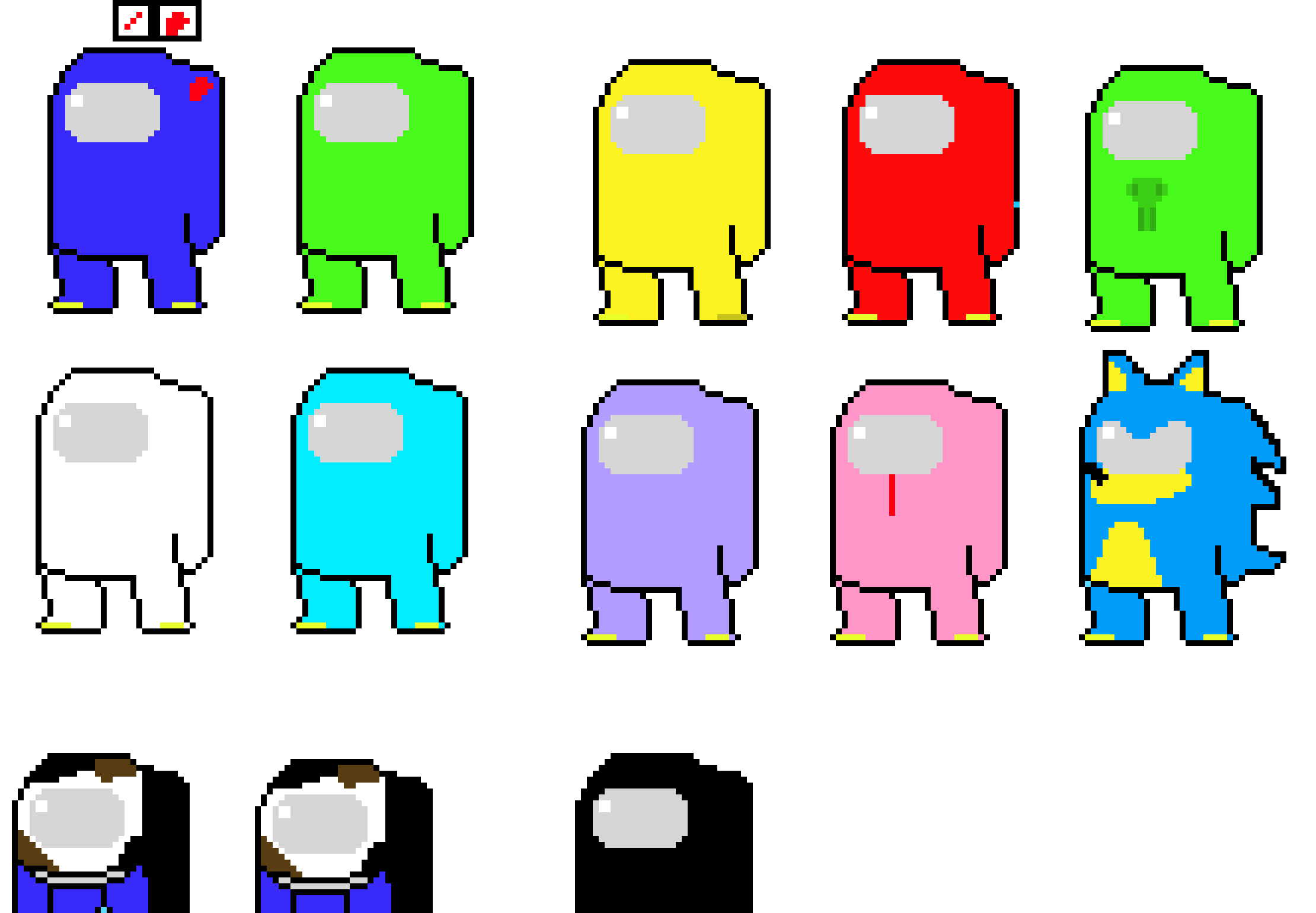 [a228fa] (Last review -R8R) A lot more.... ehhh.... stylized than what is normally used here, Among us is becoming way overused, and these skills could be better off somewhere else, but this is probably the best Among Us sprite, maybe with minor shading it would be better. 5/10.