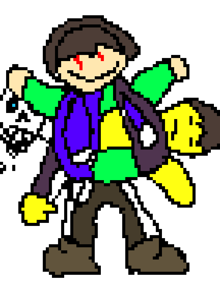 [53a360] the abomination gets angry after the attack then sends 11 knives at billy then gaster blasters fired at him 6 times *