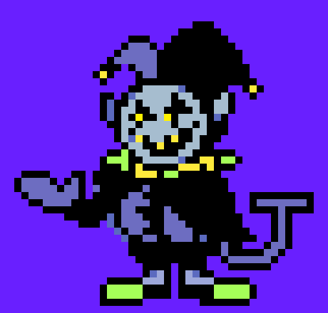 [970cdd] Jevil-ITS ALL TOO MUCH FUN *He then used the club attack that shoots the tiny bullets*