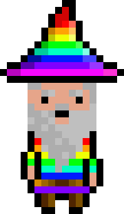 [bb0007] Pixel Wizard Rainbow Idle AniF4