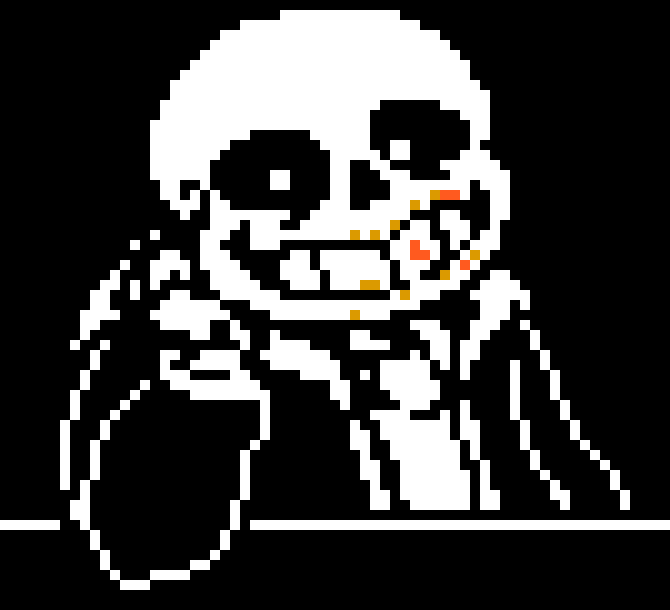 [11a9d7] -eats hotdog and drinks ketchup while she does that- -Shop Keeper Sans