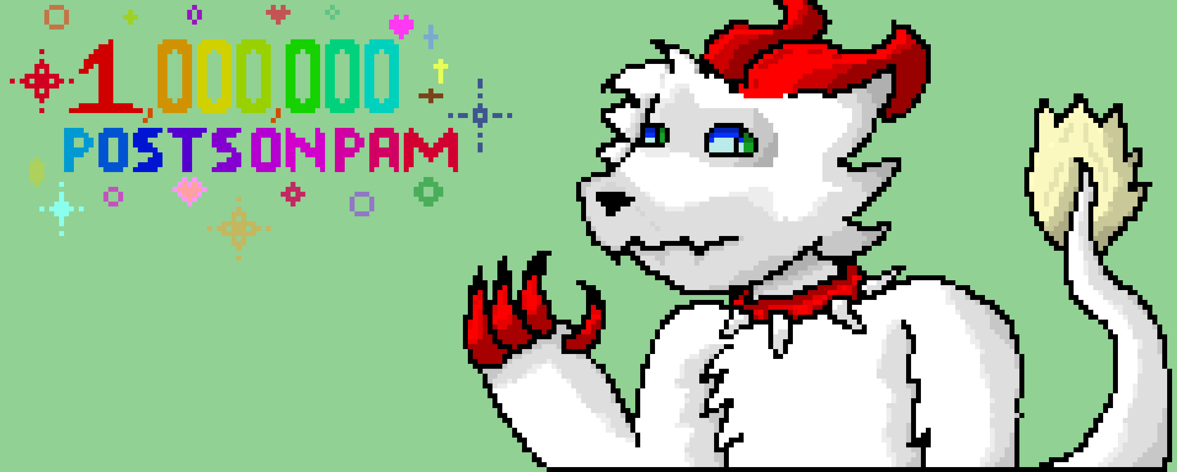 [63ceb7] Yeah... Two million posts on PAM..... In fact I have a old image for when it hit one million... All be it not perfectly making this image the millionth post cause I fell asleep but god damn it... I have a second chance since PAM is nearing two million.....