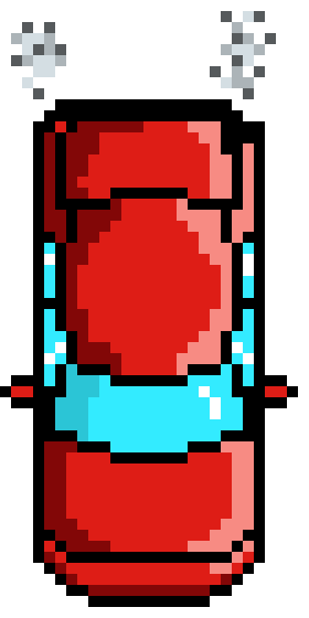 [9664c4] pixel car smoke